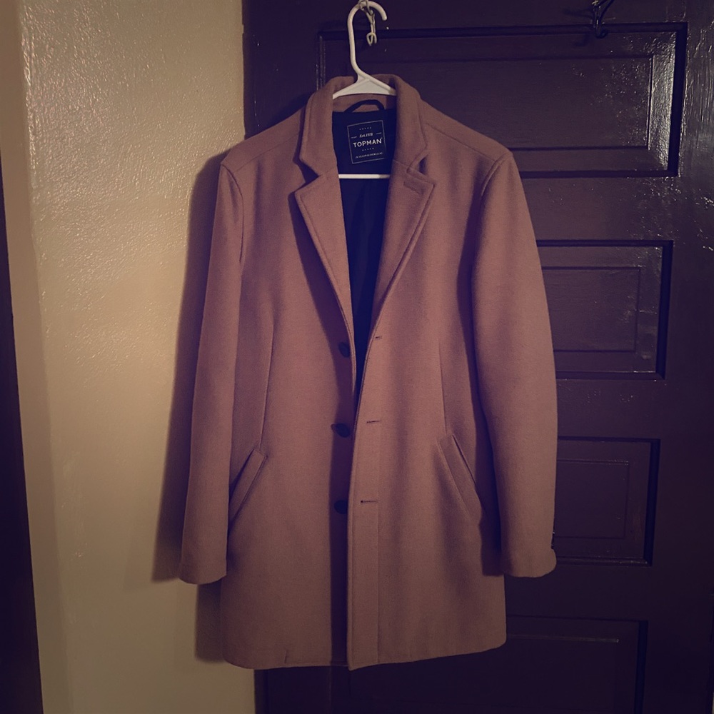 Topman Topcoat XS Camel Tan